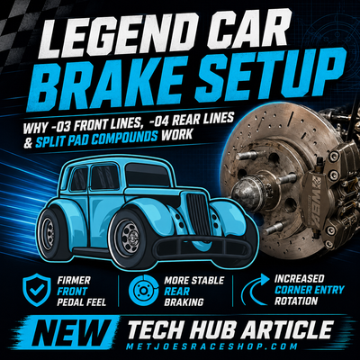LEGEND CAR BRAKE SETUP: THE PHYSICS BEHIND -03/-04 LINES AND SPLIT PAD COMPOUNDS