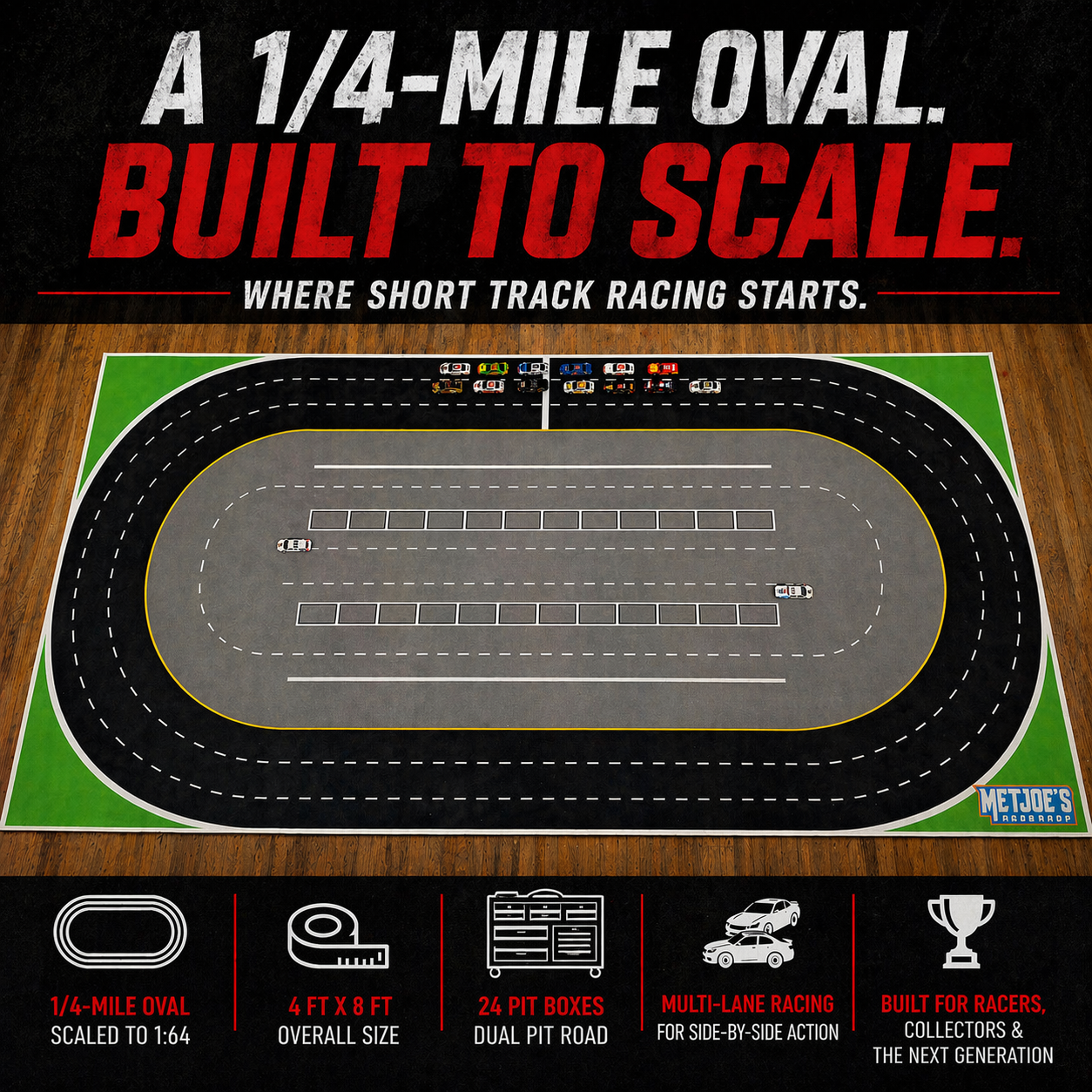 Race Track Rug — 1:64 Scale Quarter-Mile Oval image 0